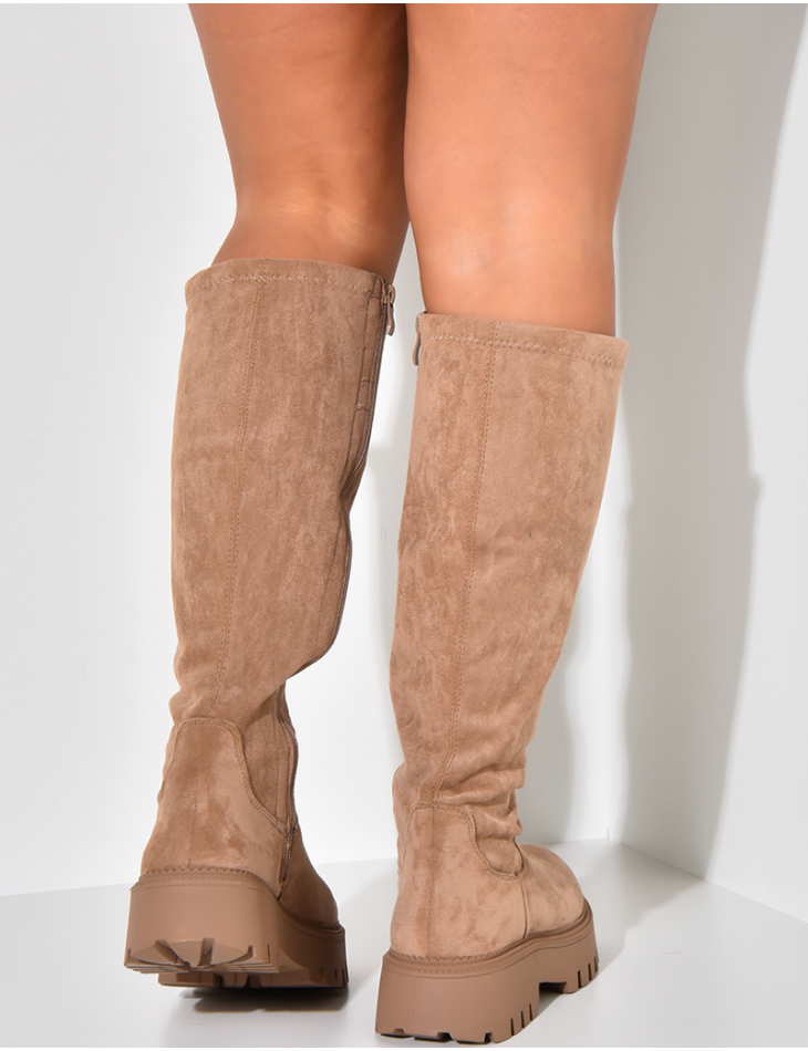 Bottes en suédine