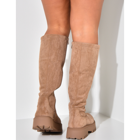 Bottes en suédine