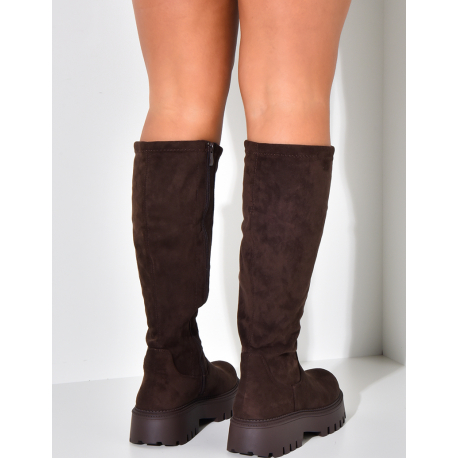 Bottes en suédine