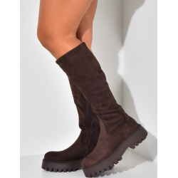 Bottes en suédine