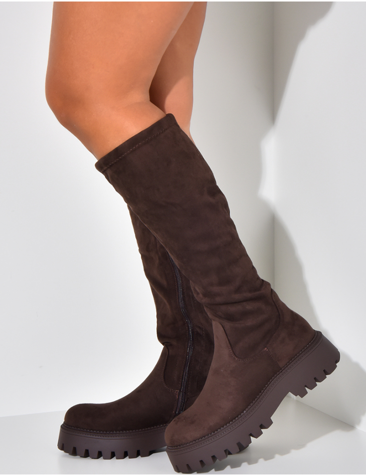 Bottes en suédine