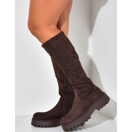 Bottes en suédine