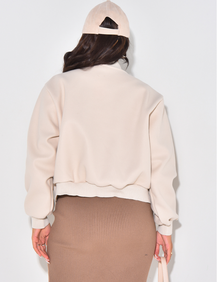 Bombers in felt and wool details