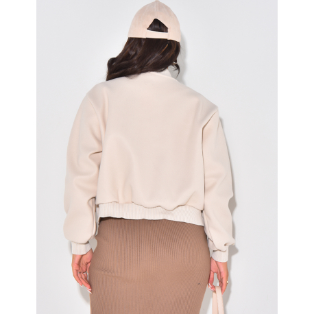 Bombers in felt and wool details
