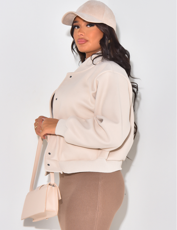 Bombers in felt and wool details