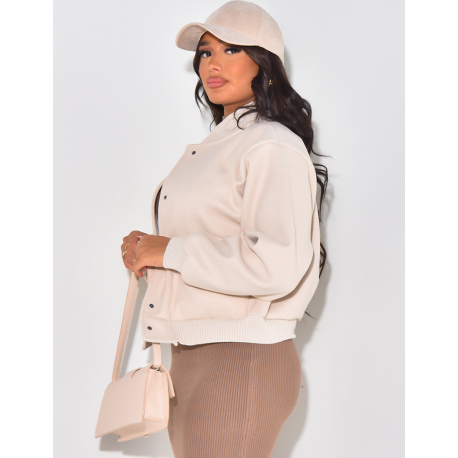 Bombers in felt and wool details