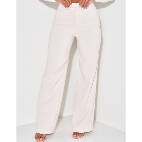 Straight-leg tailored trousers