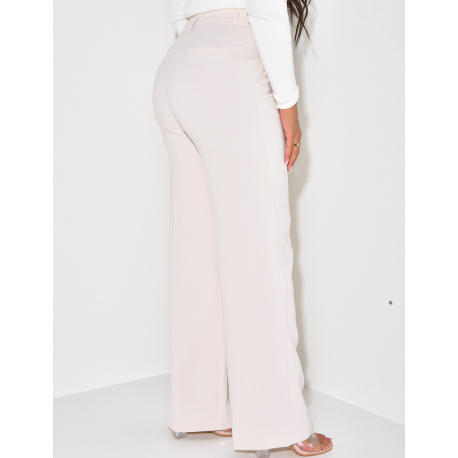 Straight-leg tailored trousers