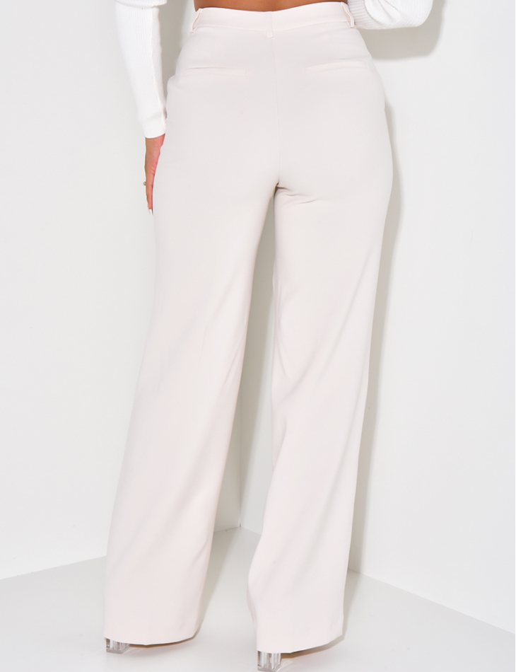 Straight-leg tailored trousers