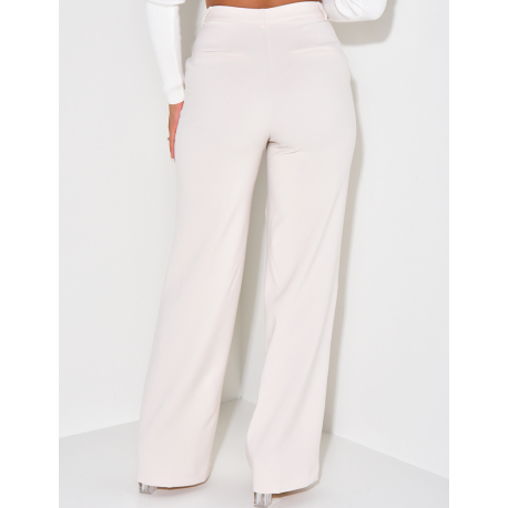 Straight-leg tailored trousers