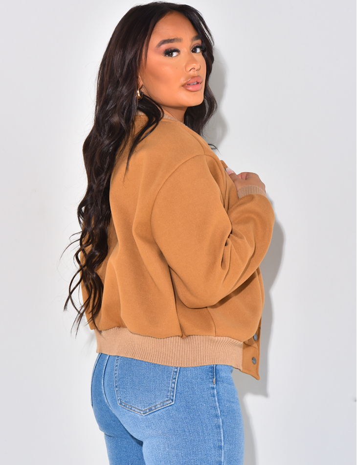 Bombers en feutrine et details laine 