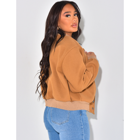 Bombers en feutrine et details laine 
