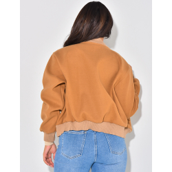 Bombers en feutrine et details laine 