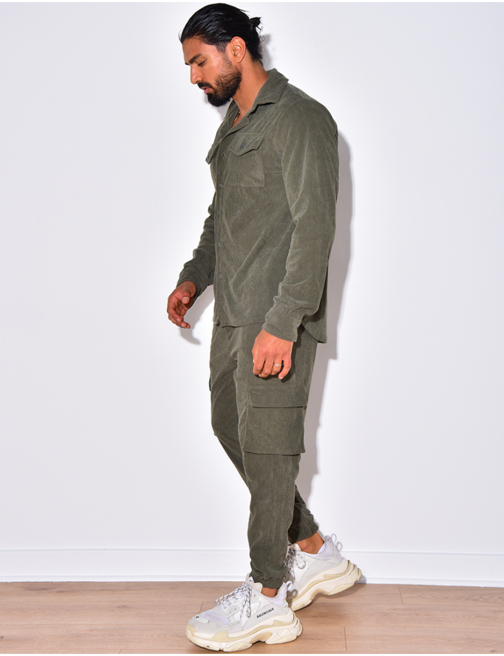 Ensemble pantalon et chemise en velours Ensemble pantalon et chemise en velours