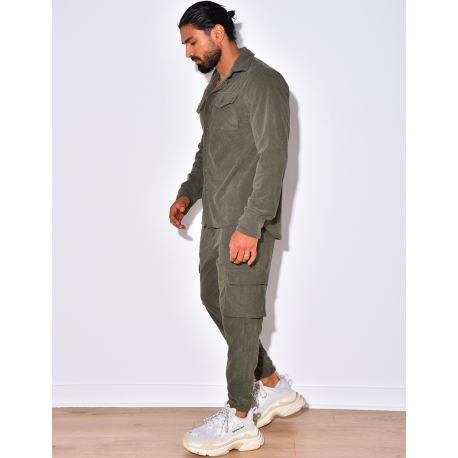 Ensemble pantalon et chemise en velours Ensemble pantalon et chemise en velours