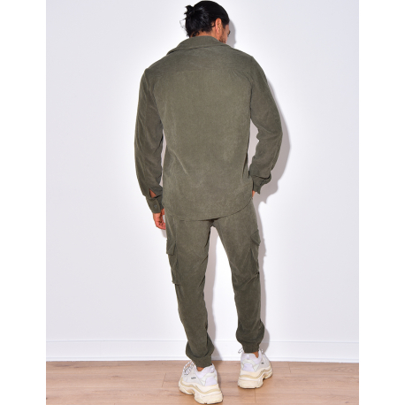 Ensemble pantalon et chemise en velours Ensemble pantalon et chemise en velours