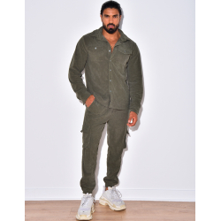 Ensemble pantalon et chemise en velours Ensemble pantalon et chemise en velours