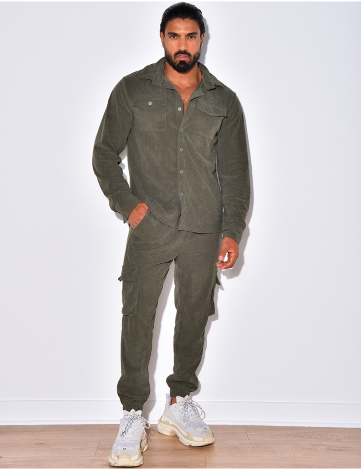 Ensemble pantalon et chemise en velours Ensemble pantalon et chemise en velours