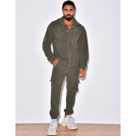 Ensemble pantalon et chemise en velours Ensemble pantalon et chemise en velours