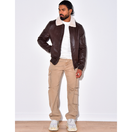 Blouson col en fourrure Blouson col en fourrure