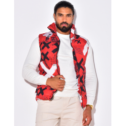 Ärmellose Daunenjacke mit Muster Ärmellose Daunenjacke mit Muster