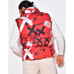 Ärmellose Daunenjacke mit Muster Ärmellose Daunenjacke mit Muster