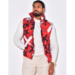 Ärmellose Daunenjacke mit Muster Ärmellose Daunenjacke mit Muster