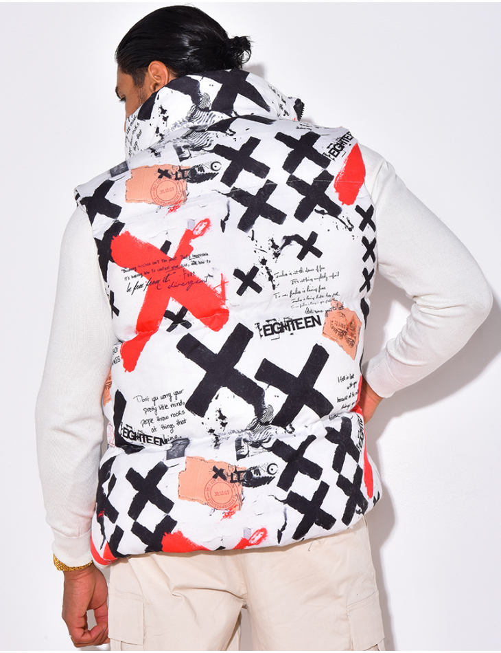 Doudoune sans manches à motifs Doudoune sans manches à motifs