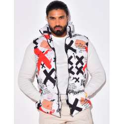 Doudoune sans manches à motifs Doudoune sans manches à motifs