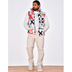 Doudoune sans manches à motifs Doudoune sans manches à motifs