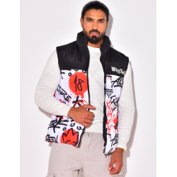 Doudoune sans manches à motif Doudoune sans manches à motif