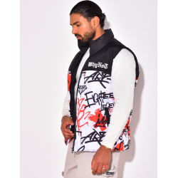 Doudoune sans manches à motif Doudoune sans manches à motif