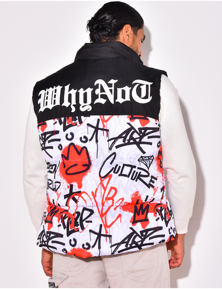 Doudoune sans manches à motif Doudoune sans manches à motif