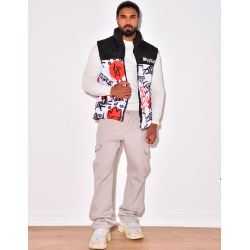 Doudoune sans manches à motif Doudoune sans manches à motif