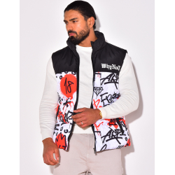 Doudoune sans manches à motif Doudoune sans manches à motif