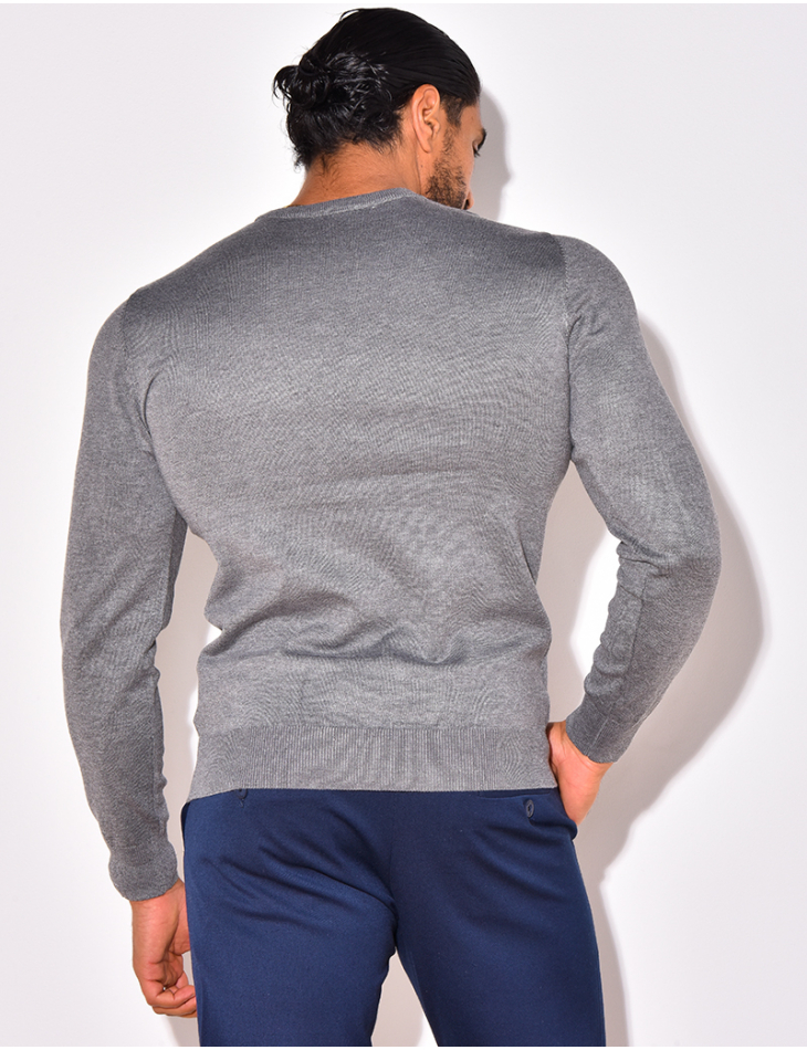 Feiner Pullover mit Rundhalsausschnitt