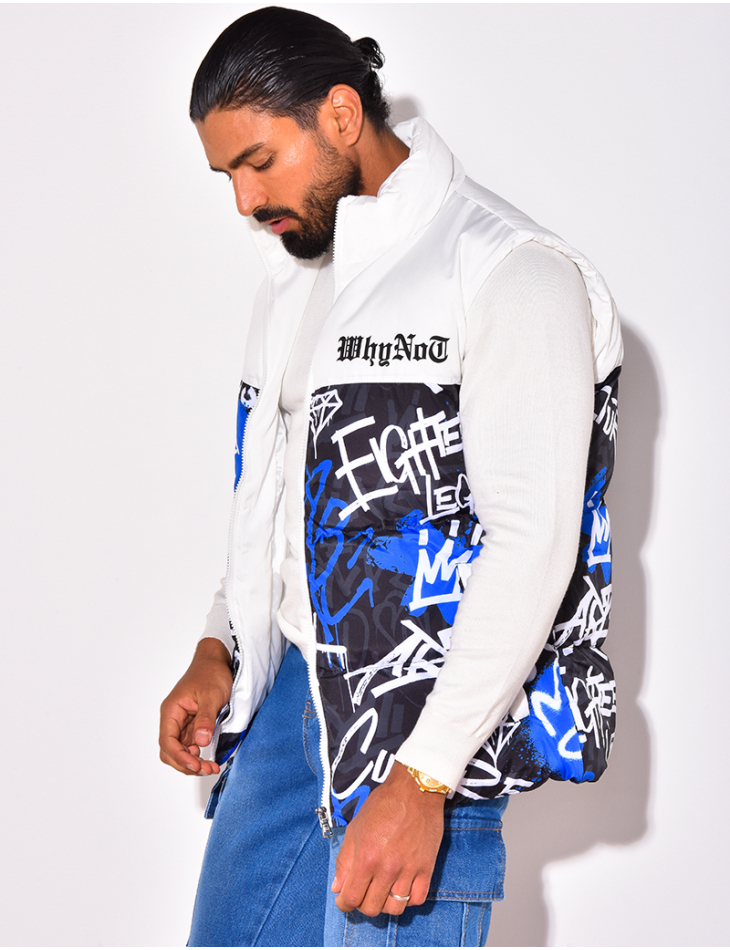 Doudoune sans manches à motif Doudoune sans manches à motif