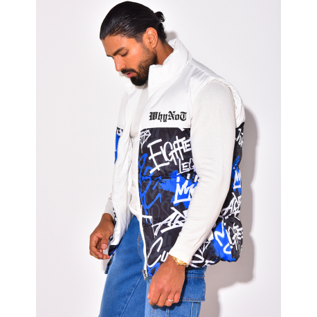 Doudoune sans manches à motif Doudoune sans manches à motif