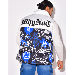 Doudoune sans manches à motif Doudoune sans manches à motif