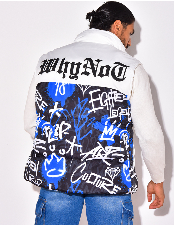 Doudoune sans manches à motif Doudoune sans manches à motif