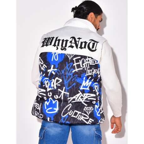 Doudoune sans manches à motif Doudoune sans manches à motif