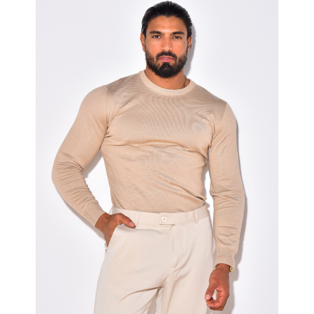 Slim round-neck jumper