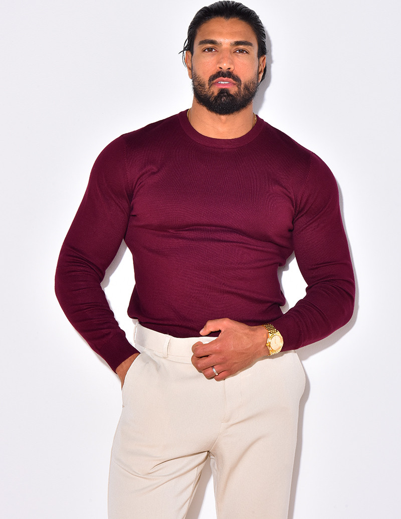 Slim round-neck jumper