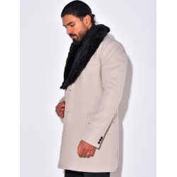 Manteau col en fourrure