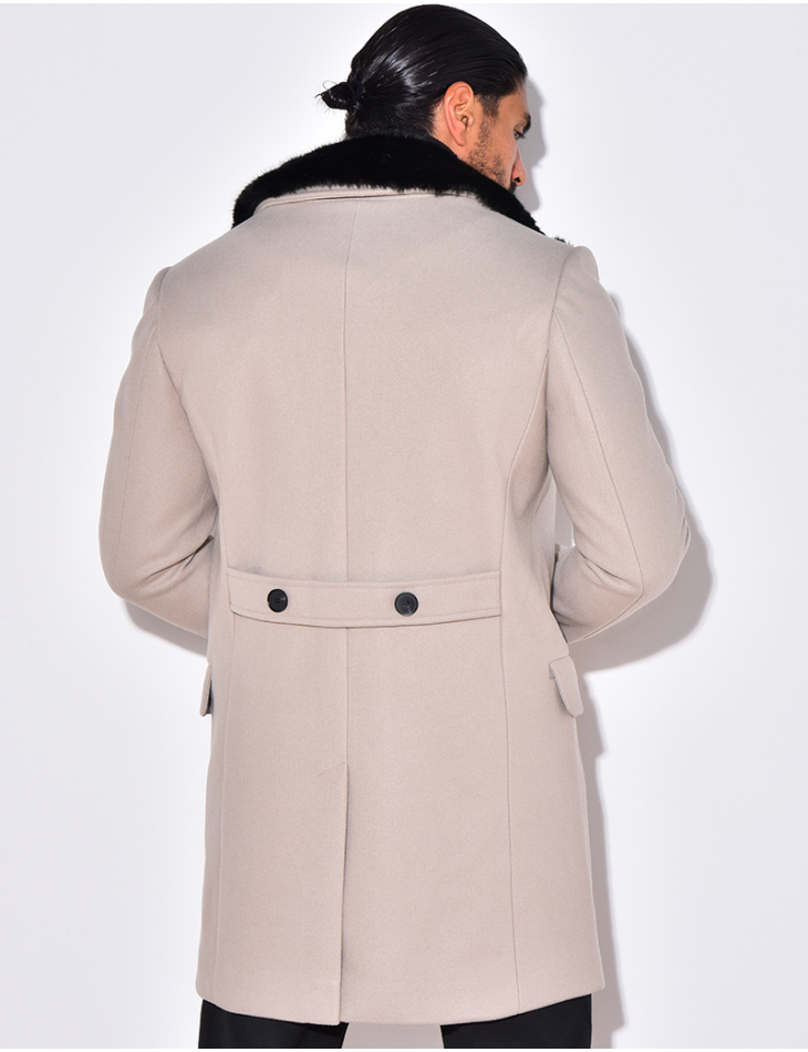Manteau col en fourrure