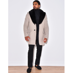 Manteau col en fourrure