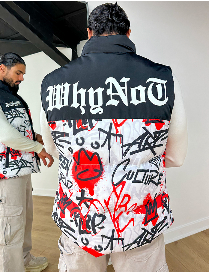 Doudoune sans manches à motif Doudoune sans manches à motif