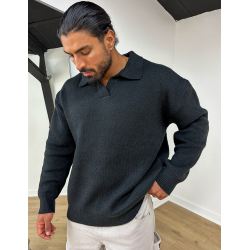 Knitted polo neck jumper