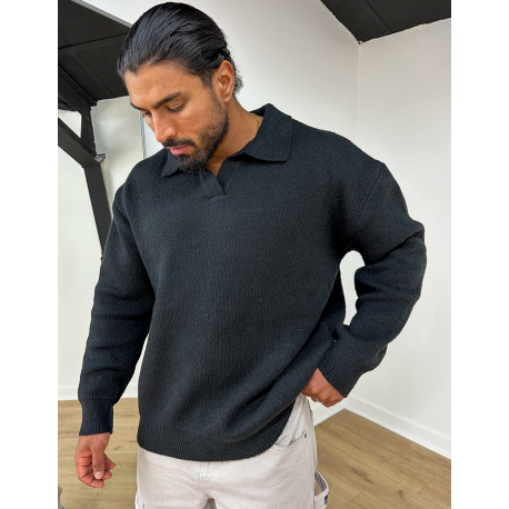 Knitted polo neck jumper