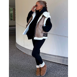 Ärmellose Oversize-Bomberjacke   Ärmellose Oversize-Bomberjacke